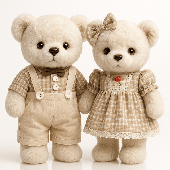 Pareja de Osos de Peluche 35 cm | Peluches Grandes Premium para Regalo 2