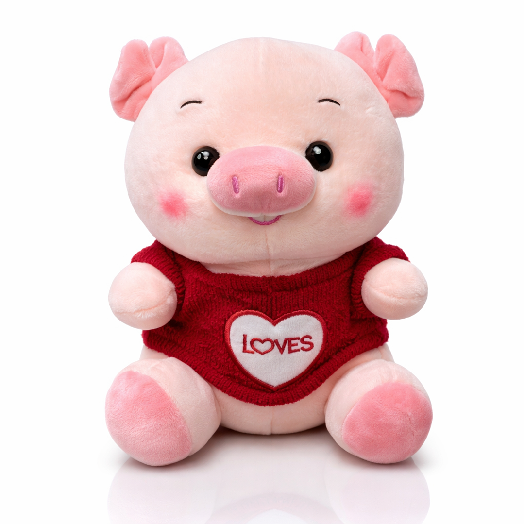 Peluches Tiernos de 20 cm – Cerdito con Outfit 1