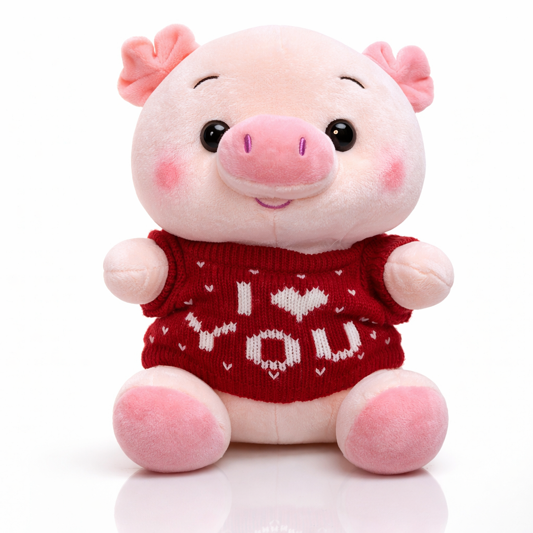 Peluches Tiernos de 20 cm – Cerdito con Outfit 3