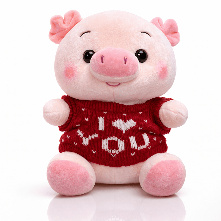 Peluches Tiernos de 20 cm – Cerdito con Outfit 3