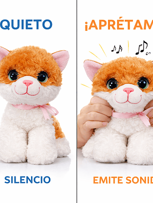 Gatos de Peluche 22 cm – Con sonido, diseño Realista y Ultra Suave