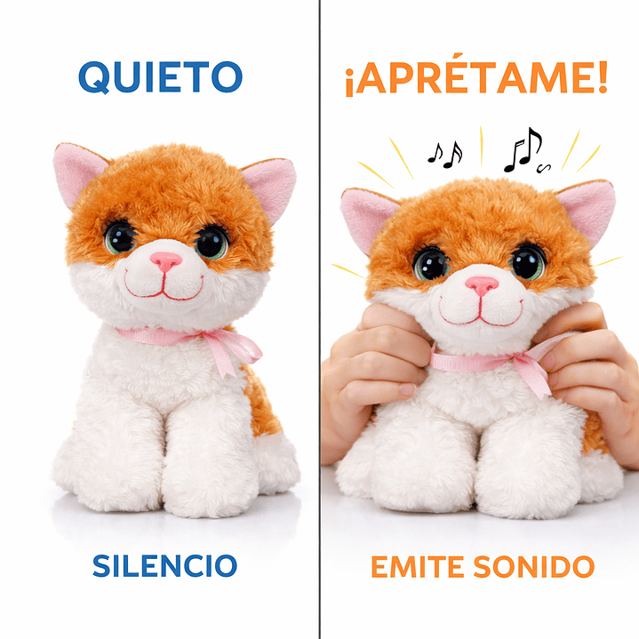 Gatos de Peluche 22 cm – Con sonido, diseño Realista y Ultra Suave 1