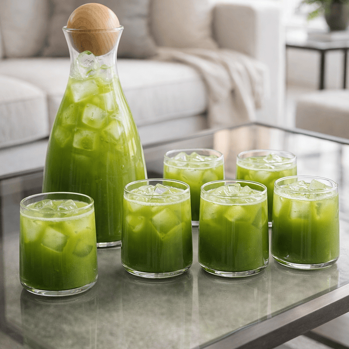 Juego de licorera de vidrio con tapa de madera + 6 vasos elegantes | Set premium para bar y hogar 2