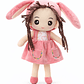 Muñeca de Tela Suave 30 cm – Muñeca Infantil Tierna con Vestido Rosado y Detalles Encantadores - Miniatura 1