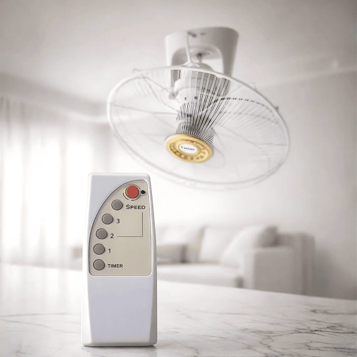 Ventilador de Techo Crown Orbital 18” – Motor de 100W con Control Remoto 4