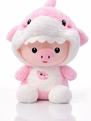 Peluche Infantil 30 cm con Disfraz de Tiburón – Suave, Tierno y Perfecto para Regalo