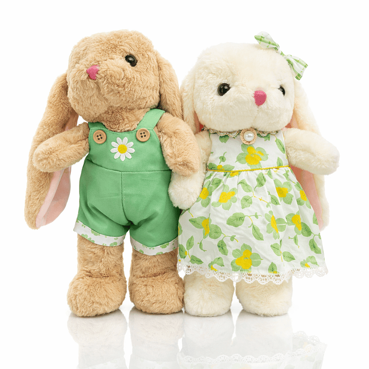 Pareja de Conejos de Peluche 30 cm – Importados, Suaves y Elegantes para Regalo Especial 2
