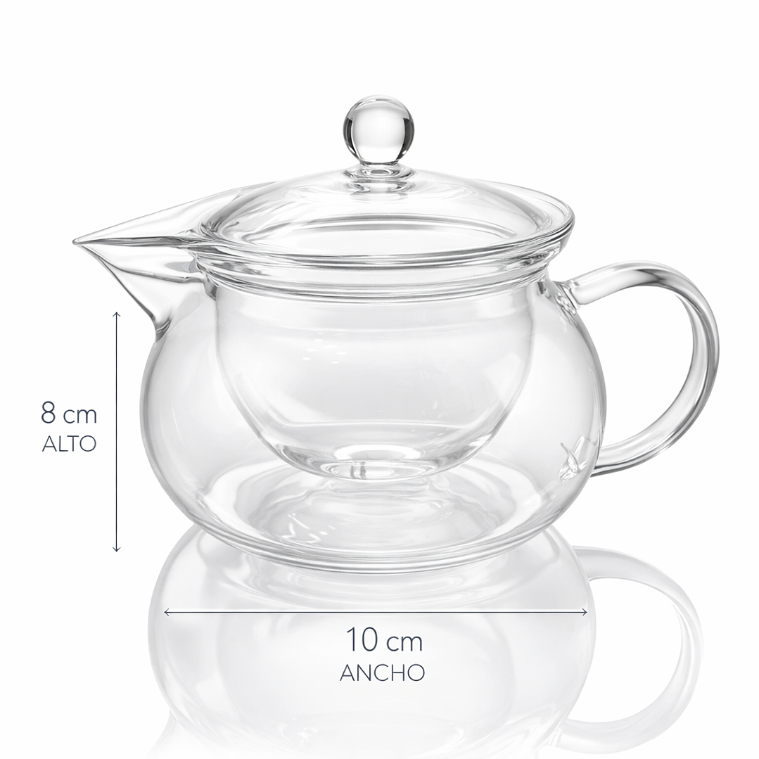 Tetera de Vidrio con Infusor de Borosilicato – Ideal para Té e Infusiones 2
