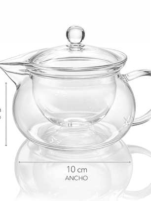 Tetera de Vidrio con Infusor de Borosilicato – Ideal para Té e Infusiones