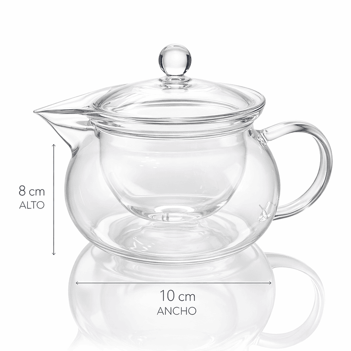 Tetera de Vidrio con Infusor de Borosilicato – Ideal para Té e Infusiones 2