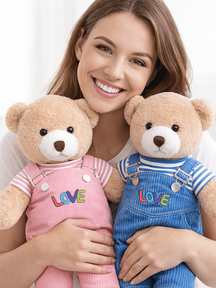 Peluche Osito Premium LOVE 38 cm – Suave, Tierno y Perfecto para Regalar