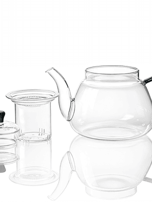 Tetera de Vidrio de Borosilicato 900 ml con Infusor – Ideal para Té e Infusiones