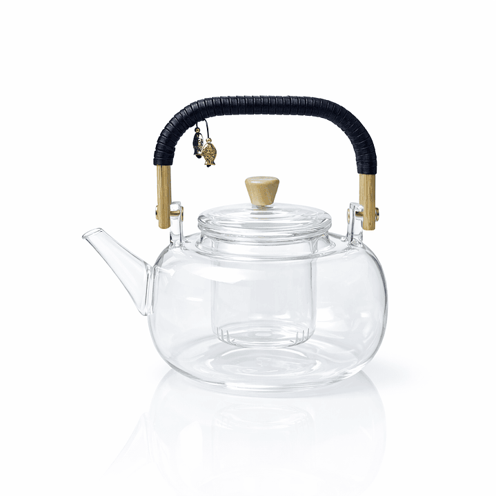 Tetera de Vidrio Borosilicato 900 ml con Infusor y Asa Premium 4