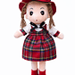 Muñeca Premium Vestido Escocés con Sombrero Rojo – 48 cm - Miniatura 2