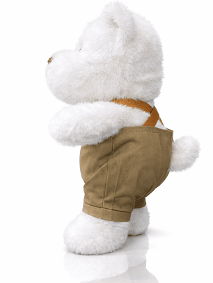 Oso Polar de Peluche Premium 38 cm – Estilo Vintage Elegante