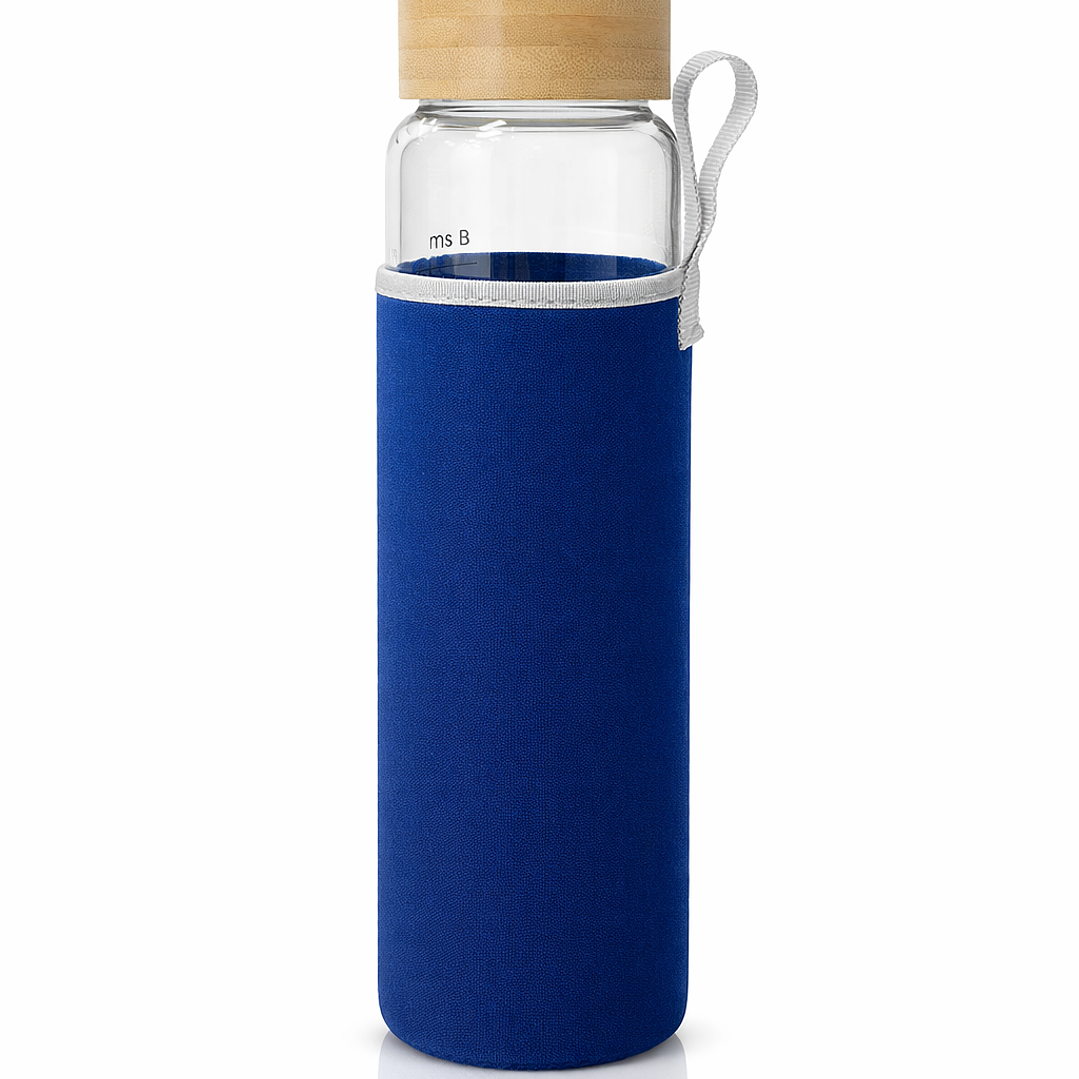 Botella de Vidrio Borosilicato 1L con Tapa de Bambú – Botella Motivacional de Hidratación 5