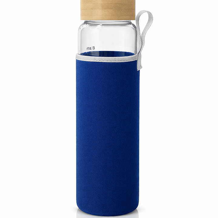 Botella de Vidrio Borosilicato 1L con Tapa de Bambú – Botella Motivacional de Hidratación 5