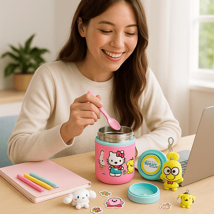 Lonchera Térmica Infantil 630 ml de Acero Inoxidable 304 con Cuchara – Recipiente para Comida Escolar 1