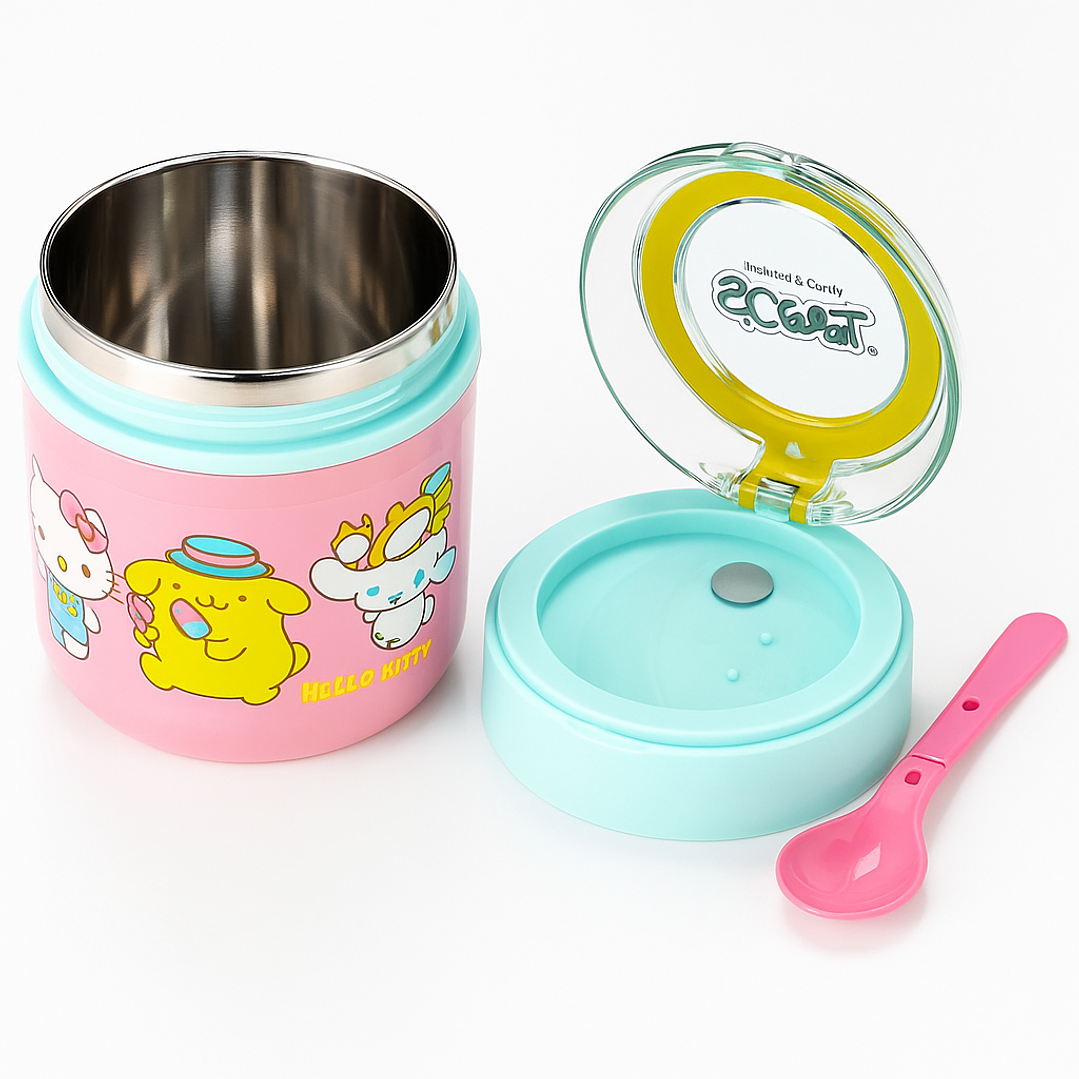 Lonchera Térmica Infantil 630 ml de Acero Inoxidable 304 con Cuchara – Recipiente para Comida Escolar 4