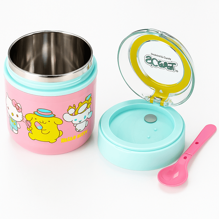 Lonchera Térmica Infantil 630 ml de Acero Inoxidable 304 con Cuchara – Recipiente para Comida Escolar 4
