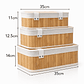 Set de Cajas Organizadoras de Bambú con Tapa – Organizador de Ropa Interior y Accesorios (3 Tamaños) - Miniatura 2