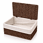 Set de 3 Cajas Organizadoras de Mimbre con Tapa | Cestos Decorativos para Hogar - Miniatura 2