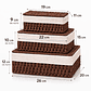 Set de 3 Cajas Organizadoras de Mimbre con Tapa | Cestos Decorativos para Hogar - Miniatura 5