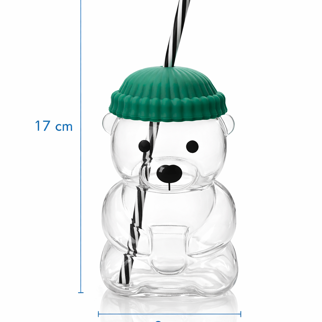 Vaso Osito con Sorbete – Vaso para Batidos, Smoothies y Leche con Chocolate | Vaso Kawaii Reutilizable 3