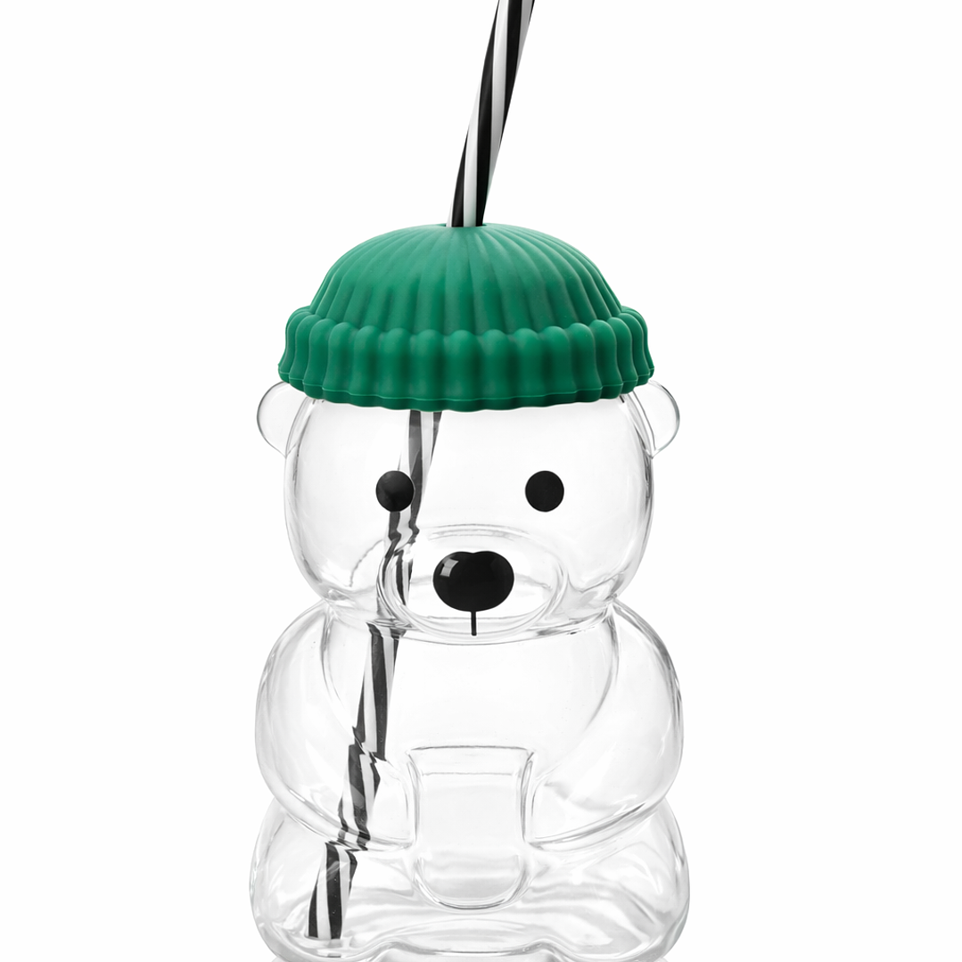 Vaso Osito con Sorbete – Vaso para Batidos, Smoothies y Leche con Chocolate | Vaso Kawaii Reutilizable 2