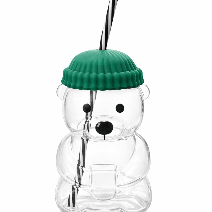 Vaso Osito con Sorbete – Vaso para Batidos, Smoothies y Leche con Chocolate | Vaso Kawaii Reutilizable 2