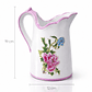 Jarra Decorativa de Cerámica Floral con Asa – Jarra Vintage para Agua, Flores o Decoración de Hogar - Miniatura 3