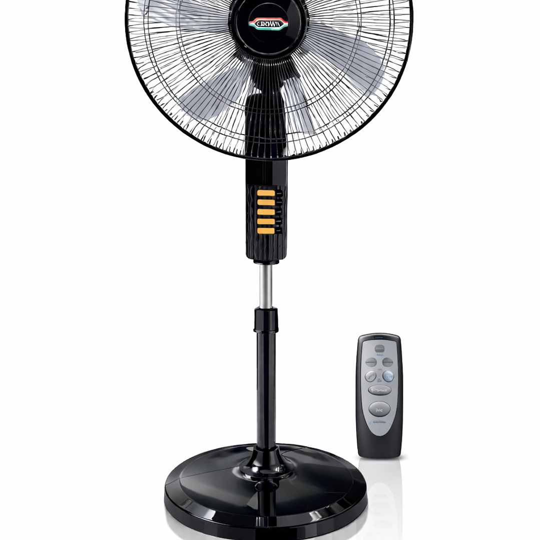 Ventilador Crown 18” con Control Remoto | 5 Aspas Acrílicas Silenciosas – 150W de Potencia 1