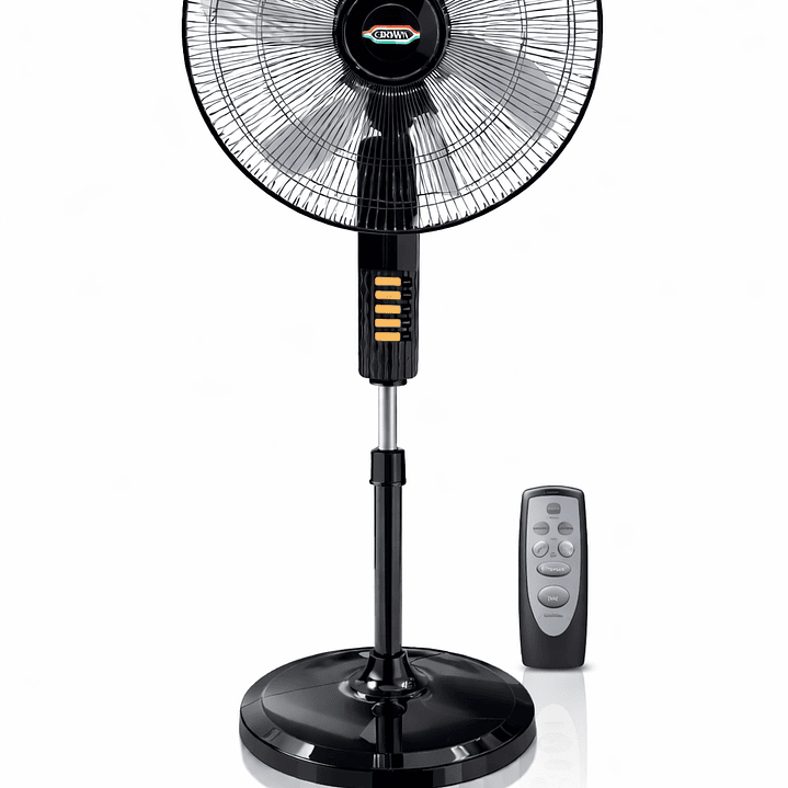 Ventilador Crown 18” con Control Remoto | 5 Aspas Acrílicas Silenciosas – 150W de Potencia 1