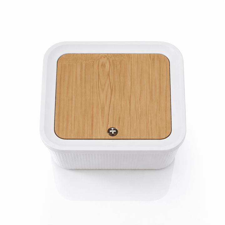 Tacho de Basura Moderno con Tapa Color Madera – Diseño Elegante para Baño y Hogar 5