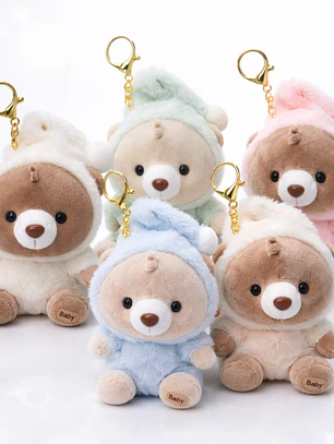 Llavero Peluche Oso Baby 14 cm – Suave, Tierno y Coleccionable | Accesorio para Mochila y Cartera