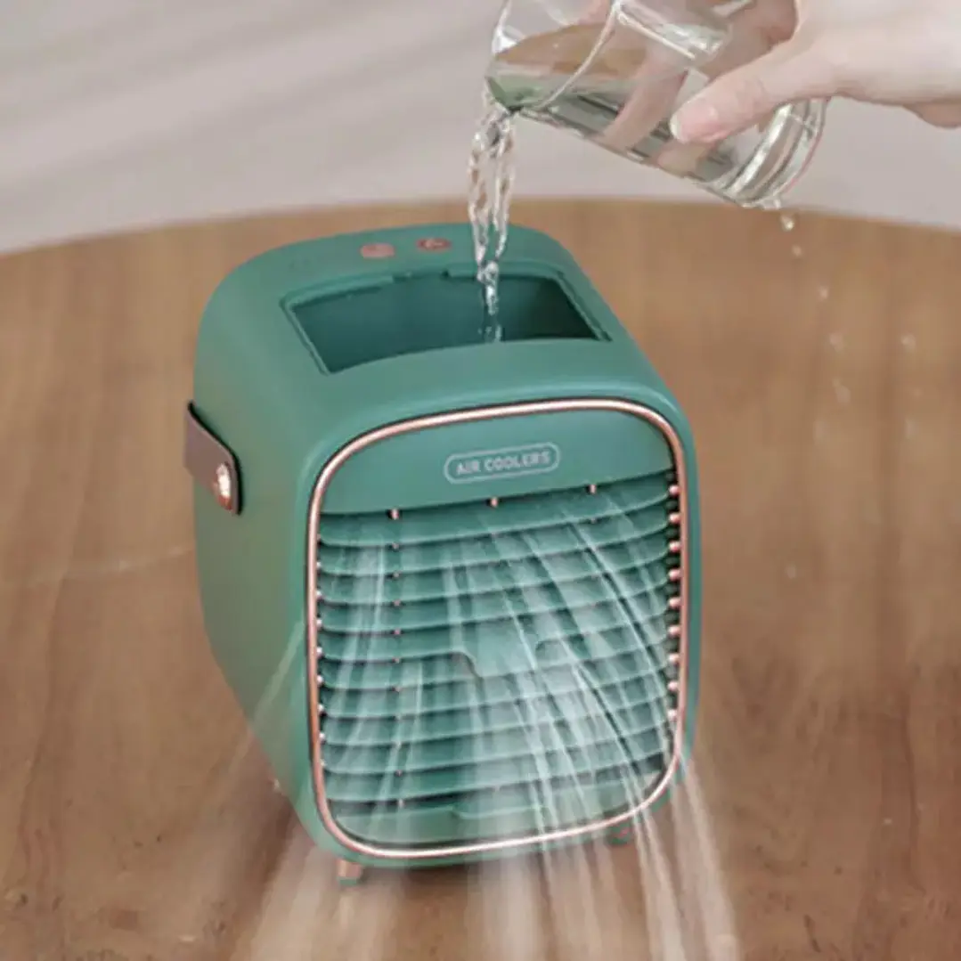 Mini Aire Acondicionado Portátil Recargable con Agua y Hielo | 3 Velocidades, Bruma Refrescante 1