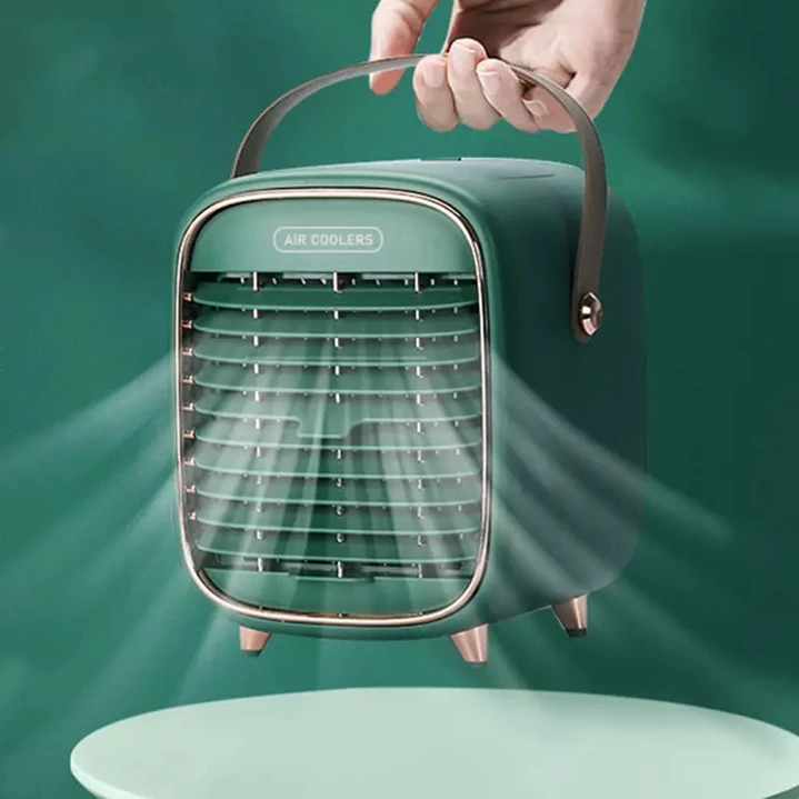 Mini Aire Acondicionado Portátil Recargable con Agua y Hielo | 3 Velocidades, Bruma Refrescante 2