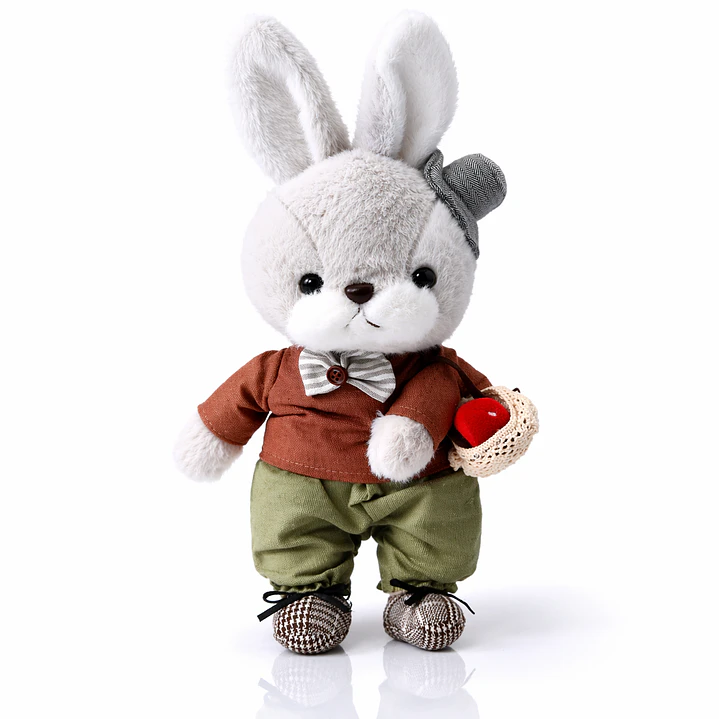 Conejos de Peluche Elegantes 32 cm – Pareja Vintage Decorativa | Regalo Romántico y Coleccionable 2