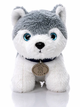 Peluche Husky Premium 20 cm – Suave, Realista y Decorativo | Regalo Ideal