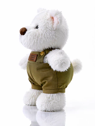 Oso Polar de Peluche Premium 38 cm – Estilo Vintage Elegante
