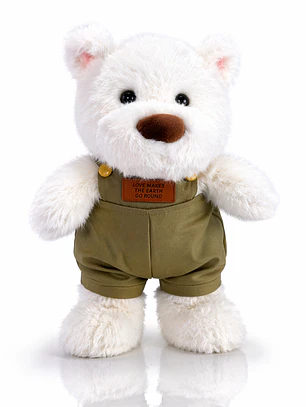 Oso Polar de Peluche Premium 38 cm – Estilo Vintage Elegante
