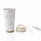 Termo Taza Premium Acero Inoxidable 316 con Tapa Hermética y Diseño Floral – Portátil con Asa “COFFEE” - Miniatura 2