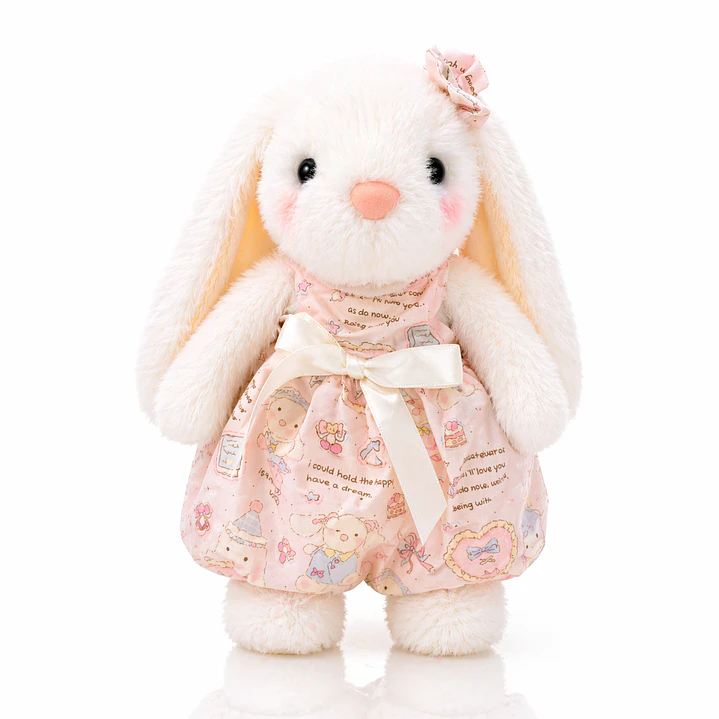 Conejita de Peluche con Vestido – Edición Floral Pastel 2