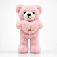 Ositos de Peluche Premium 30 cm con Corazón “Love” – Regalo Ideal Día de la Madre, San Valentín o Aniversario (Blanco, Rosado y Marrón) - Miniatura 1