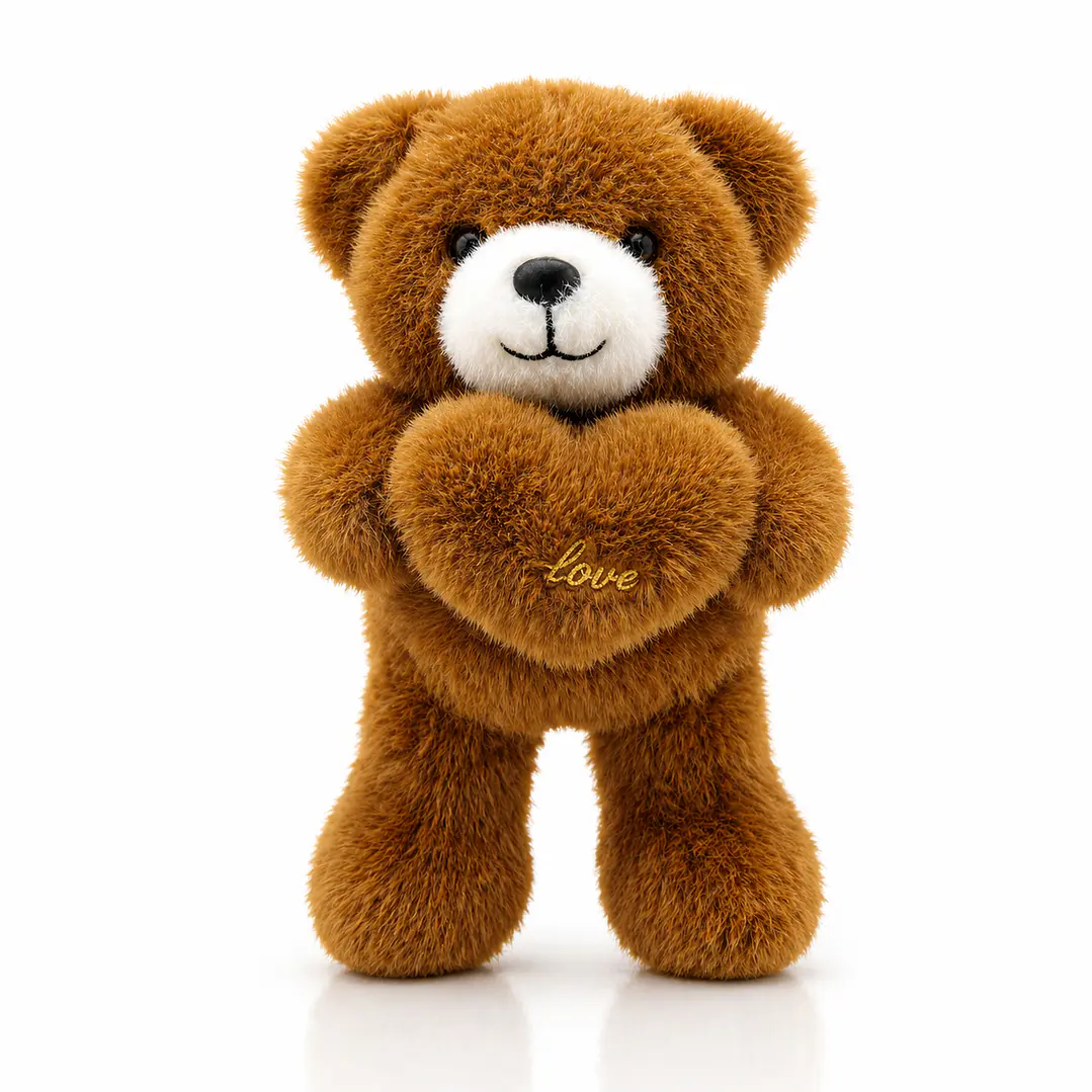 Ositos de Peluche Premium 30 cm con Corazón “Love” – Regalo Ideal Día de la Madre, San Valentín o Aniversario (Blanco, Rosado y Marrón) 2