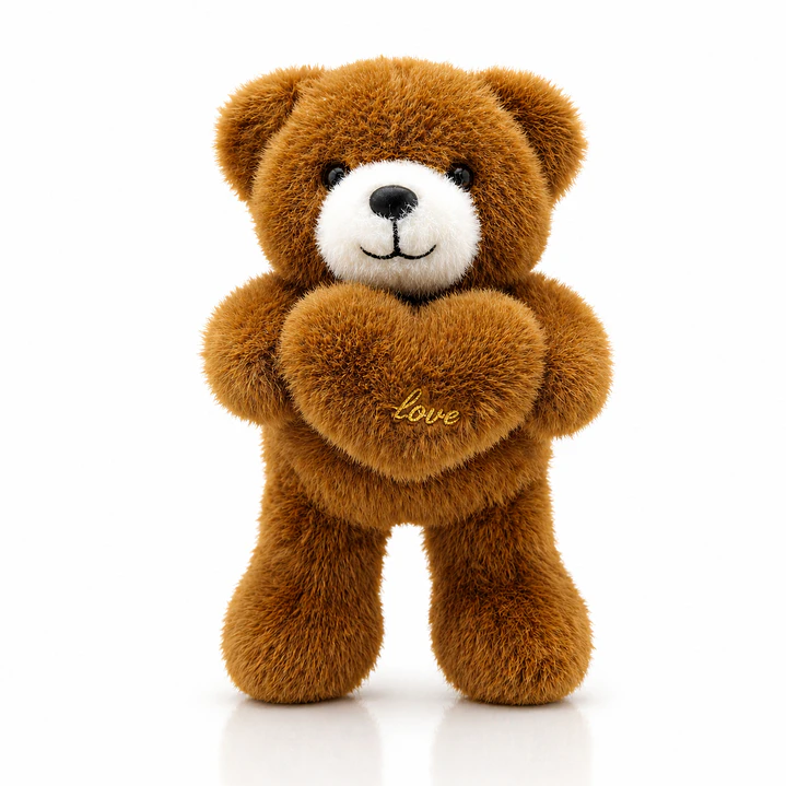 Ositos de Peluche Premium 30 cm con Corazón “Love” – Regalo Ideal Día de la Madre, San Valentín o Aniversario (Blanco, Rosado y Marrón) 2