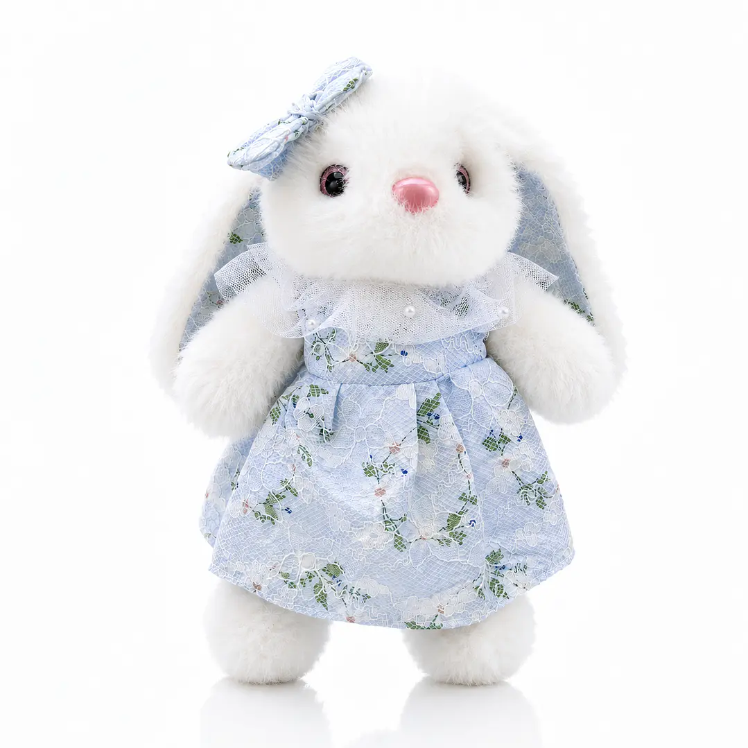 Conejita de Peluche con Vestido – Edición Floral Pastel 2