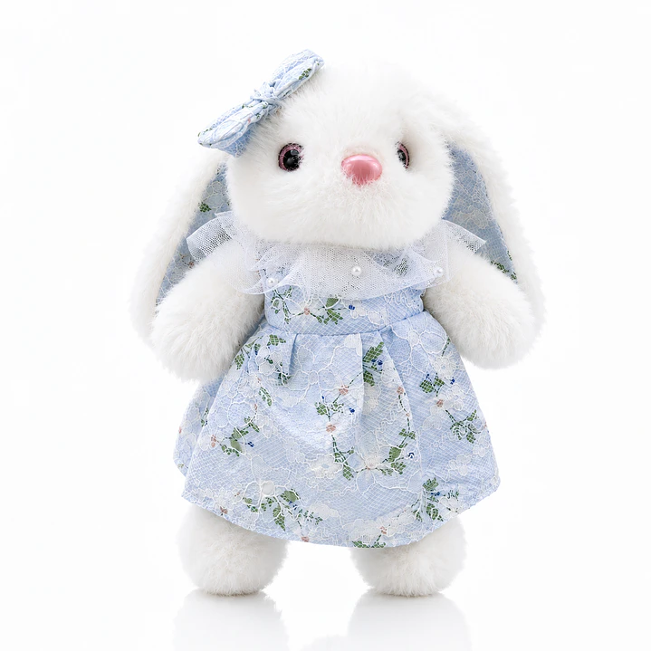 Conejita de Peluche con Vestido – Edición Floral Pastel 2