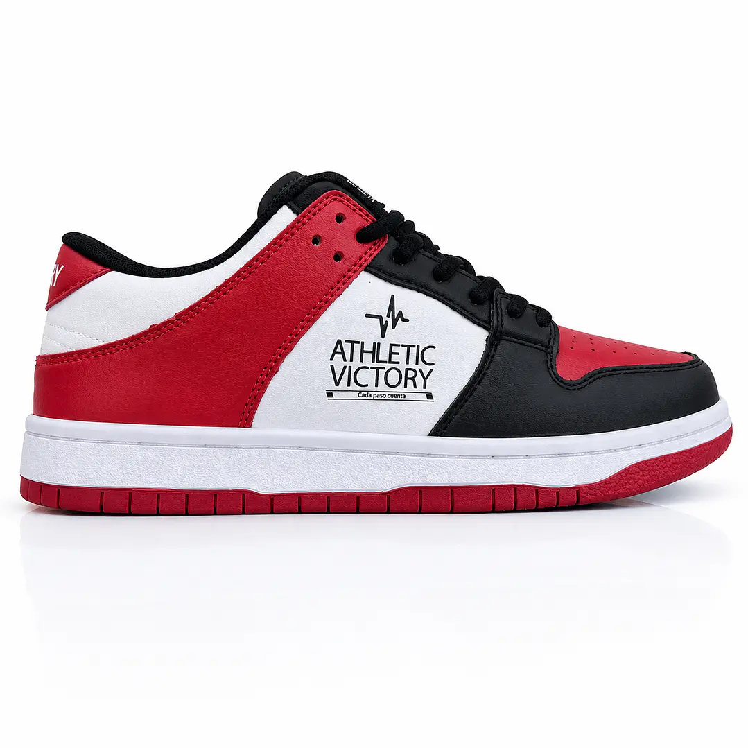 Zapatilla Athletic Victory Roja, Negra y Blanca – Estilo Urbano, Tallas 40 al 44 1