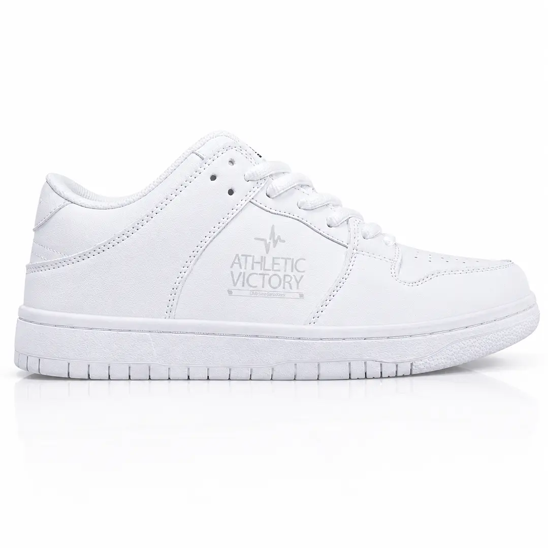 Zapatilla Blanca Total Athletic Victory – Estilo Urbano Minimalista, Tallas 40 al 44 1